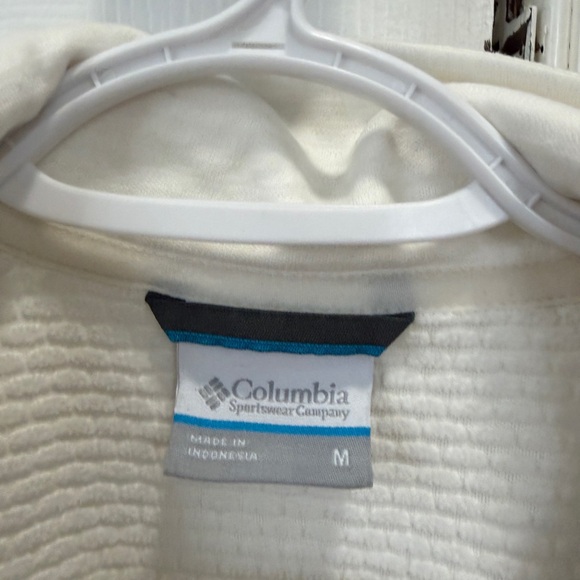 Columbia Women’s Quarter Zip White Sweater Medium - Picture 3 of 9